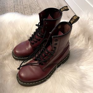 Matte maroon Dr. Martens size 7.
